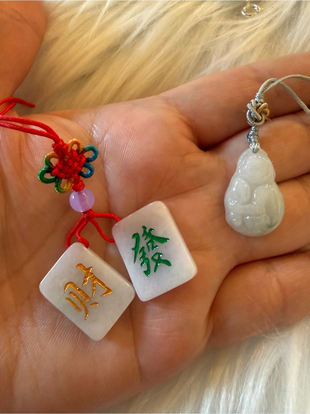 Multicolor Jade Pendant Charms Set - Women Jewelry